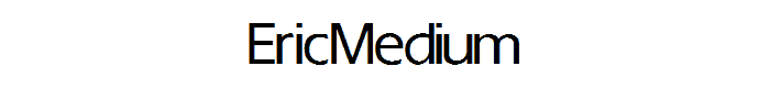 Eric Medium font